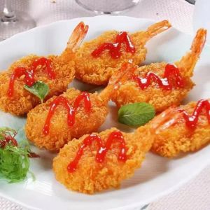 黄金蝴蝶虾的做法_酥脆美味，天妇罗做法