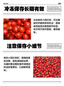 小西红柿怎么保存？冷藏冷冻法详解