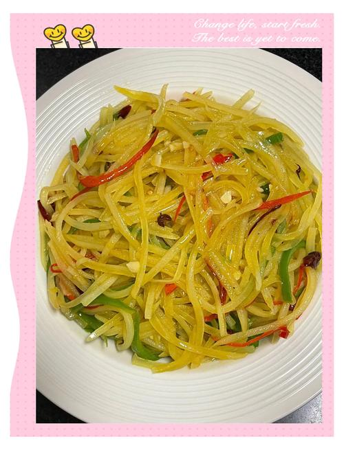 爆炒土豆丝的家常做法_泡醋沥干大火炒! 爆炒土豆丝的家常做法_泡醋沥干大火炒!