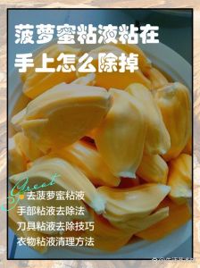 沾了菠萝蜜的粘液怎么洗_油皂酒苏打醋来搞定