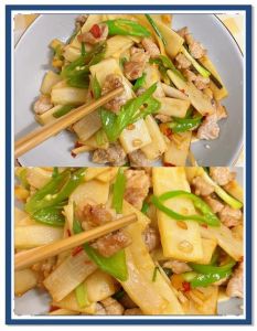 小竹笋炒肉的家常做法_蚝油笋炒五花肉，清爽又入味！