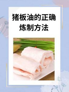 炼猪油怎么去腥味_香浓无腥猪油，简单炼制教程