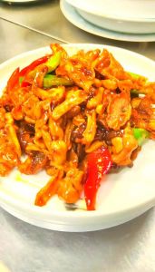 烩松肉家常做法_淀粉蒸制，汤汁勾芡