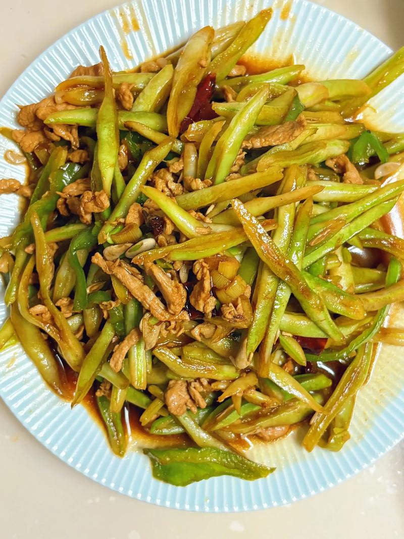 豆棒炒肉丝正宗做法_酸辣豆棒炒肉丝，夏日开胃美味菜！