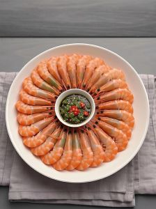 白灼海白虾煮几分钟_鲜虾快煮弹牙，蘸料蒜香解腻