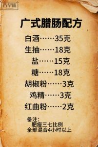 老式广味香肠配料表_自制广味香肠，肥瘦相宜甜香美！
