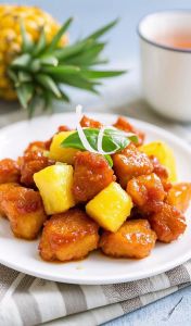 粤菜菠萝咕咾肉的正宗做法_选肉腌制油炸，调好糖醋汁，酸甜酥脆！