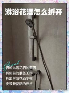 一体大花洒拆卸图解_关闭水源用白醋除垢，拆花洒记顺序试水流