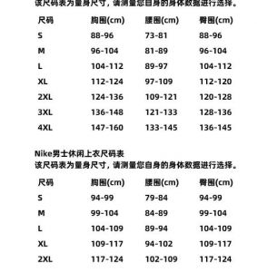 SNH48欧洲码与亚洲码服装尺寸对比图解析
