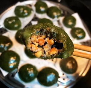 艾草糯米粿的做法_清明青团，艾草粿做法