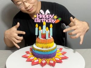 立体3d蛋糕手工制作_立体贺卡蛋糕手工教程，亲子DIY增感情