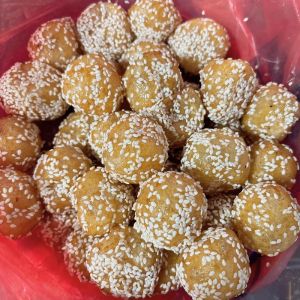 湖南油炸粑粑的做法_湖南特色小吃，蒿子香浓甜蜜