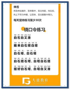 口舌操训练方法与技巧_唇舌练习，口齿更清晰
