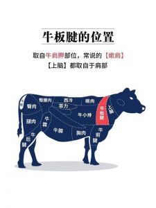 雪花肥牛在牛哪个部位图解_珍稀美味，涮8秒最佳口感！