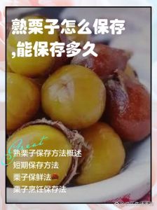 板栗怎样保存不易坏_新鲜熟板栗如何正确保存？