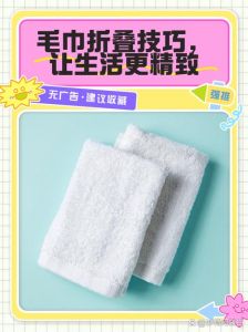 美容毛巾折叠方法_豆腐块毛巾叠法，按压塑形显利角