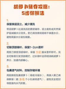 胡萝卜长期保存方法_冷藏冷冻沙土法详解，轻松留住新鲜！