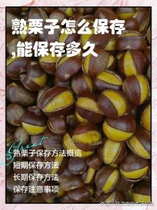 熟板栗保存6个月技巧_冷冻或沙藏，熟板栗长时保存法