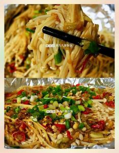 烤金针菇的做法 烧烤_自制烧烤酱烤金针菇，香脆可口！
