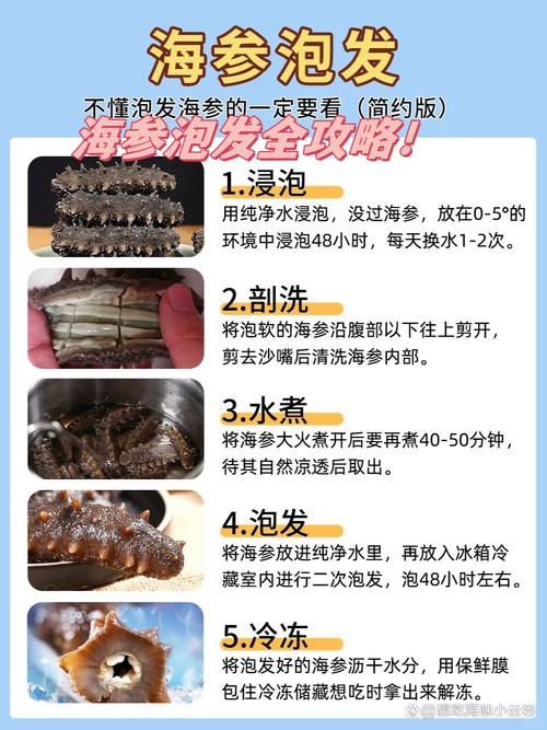 冻干海参泡发方法图解_戴手套泡海参，无油无盐净水冰，慢泡三四天，弹韧无硬芯