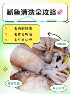 小鱿鱼怎么清洗图解_清洗鱿鱼有讲究，分步去膜除内脏，鲜味口感好！