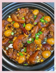 炖猪蹄子家常简单做法_黄豆玉米炖猪蹄，家常美味下饭菜
