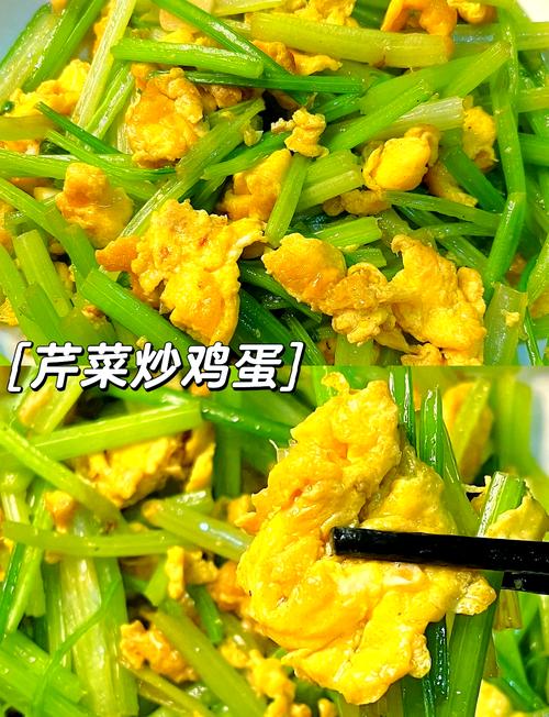 芹菜叶青椒炒鸡蛋的家常做法_芹菜叶青椒炒鸡蛋，简单美味家常菜！