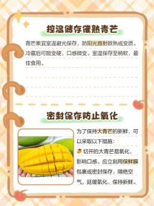 青芒催熟的正确方法_乙烯袋或伴香蕉苹果，温暖通风好