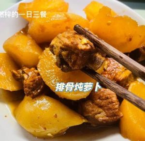 萝卜烧排骨的家常做法_排骨白萝卜炖着吃，软烂美味！