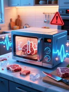 生肉微波炉8分钟熟吗_微波炉加热生肉时间要看种类厚度和功率