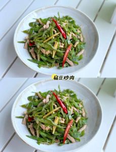 扁豆角怎么切丝图解法_清洗扁豆角轻刷，斜切细丝，焯水加盐油，大火快炒保脆嫩