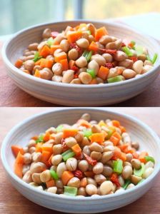 花生米芹菜胡萝卜凉拌菜的做法_煮花生胡萝卜芹菜拌着吃，清爽解腻！