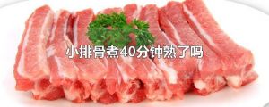 小排骨煮40分钟熟了吗_排骨多久熟？清炖蒸煮时间