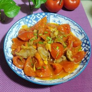 番茄炒肉的做法家常_家常美味，酸甜开胃！