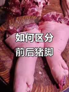 猪脚前后脚的图解_猪脚前卤后烧，黄白有别口感佳